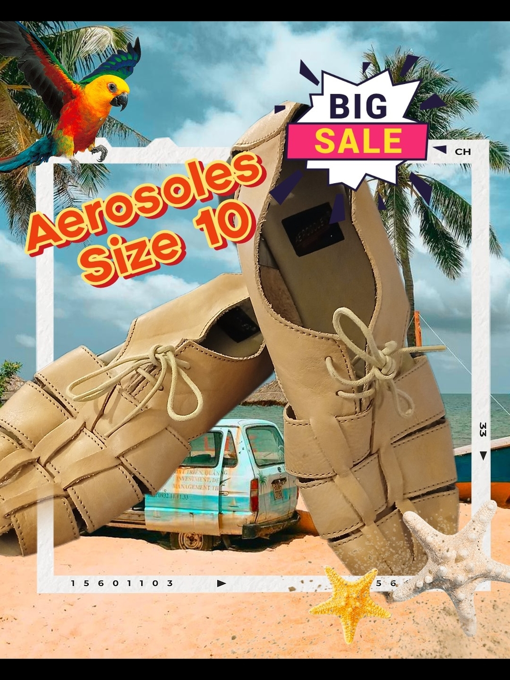 AEROSOLES Tan Women's Fisherman Lace-Up Sandals